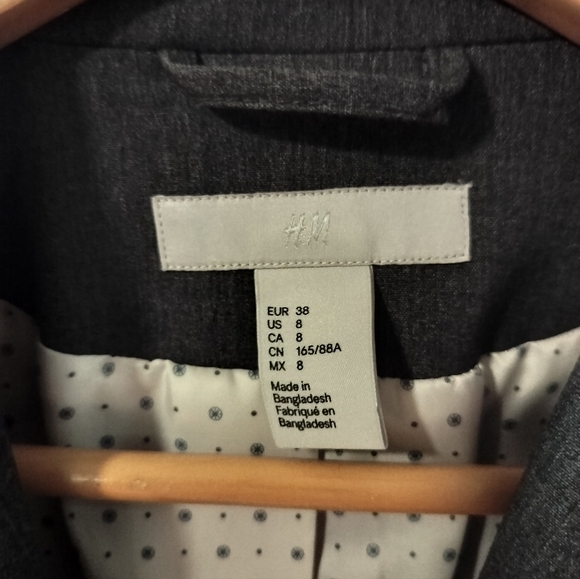 Gray work jacket size 8 - Picture 2 of 4